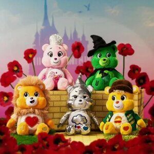 Care Bears x Wicked Fun Size Plush Set of 5 Glinda Elphaba Scarecrow Lion Tinman